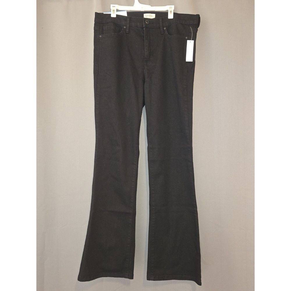 Jessica Simpson Ladies Black Mid-Rise Flared Bootcut Jean Size 10/30 NWT‎